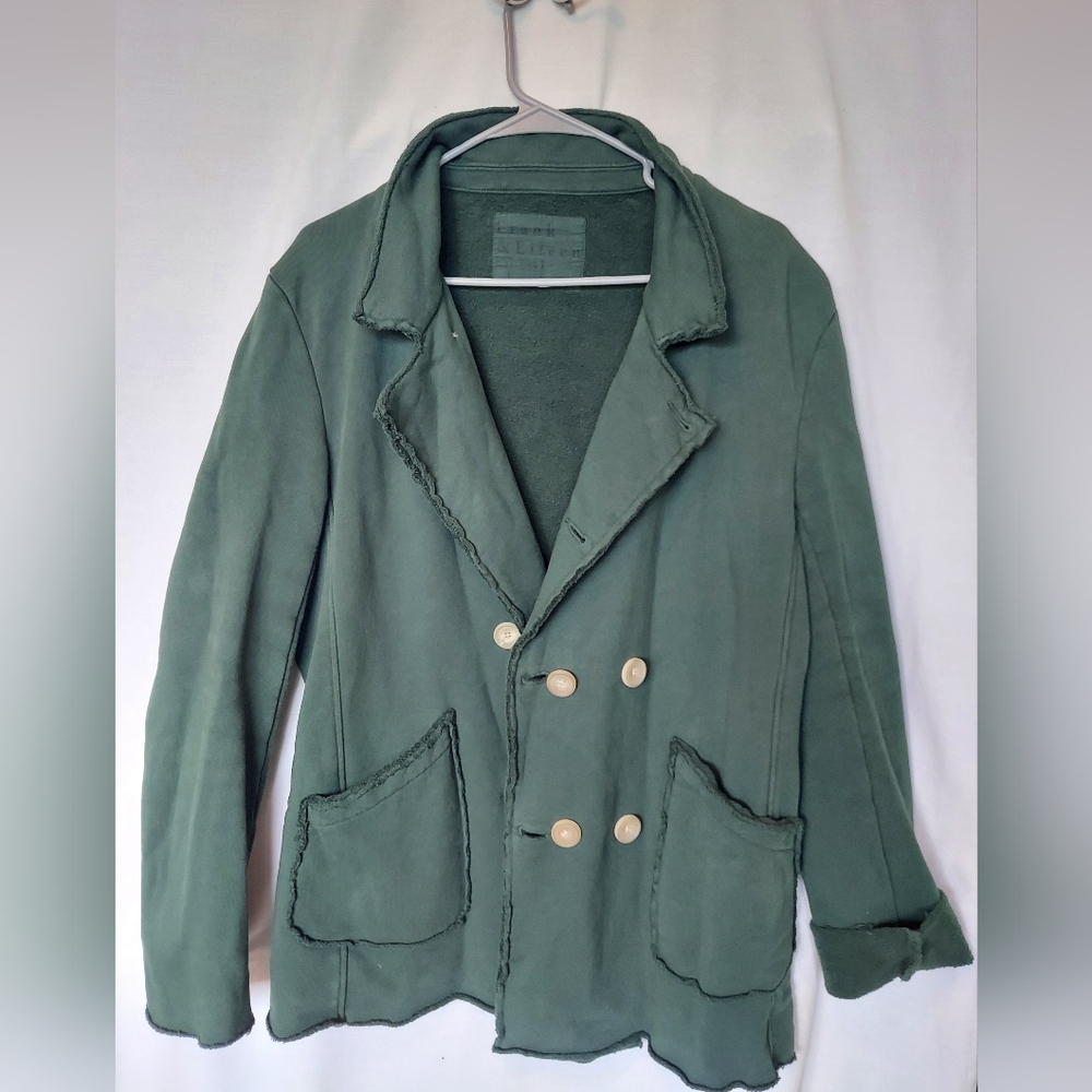 Women's Medium Frank & Eileen Green Swearshirt Peacoat